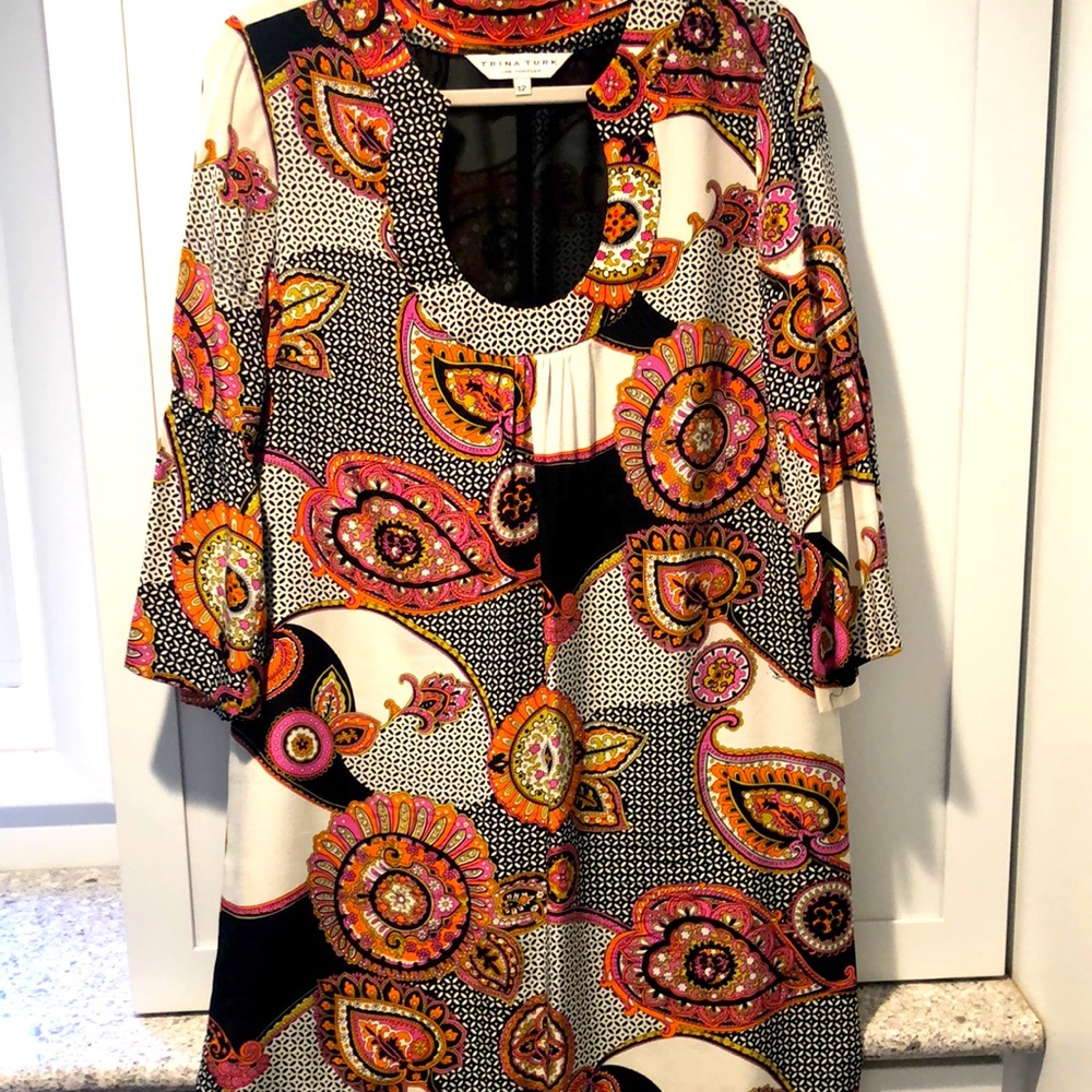 Multi-colored Trina Turk dress, size 12.